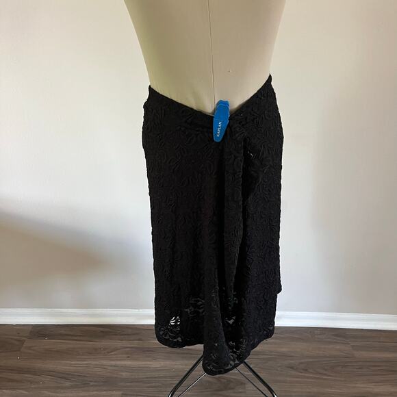 Black Lace Stretch Skirt Plus Size 2X Whimsygoth Fairy Grunge Witchy - Picture 4 of 7